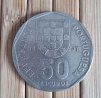 2 moedas antigas de 1987 e 1988 , de 50$ escudos