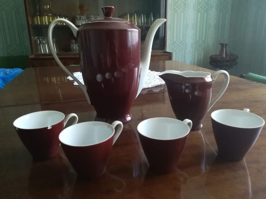 serwis do kawy, uchwyty na szklanki