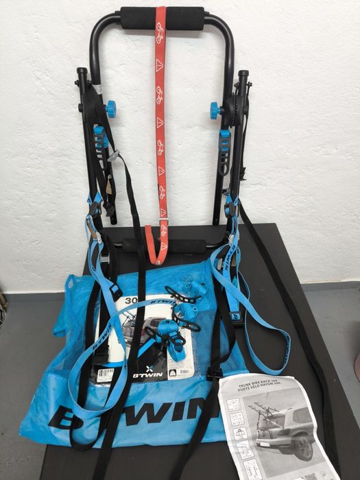 Bagażnik rowerowy na klapę auta BTwin 300 - 3 rowery