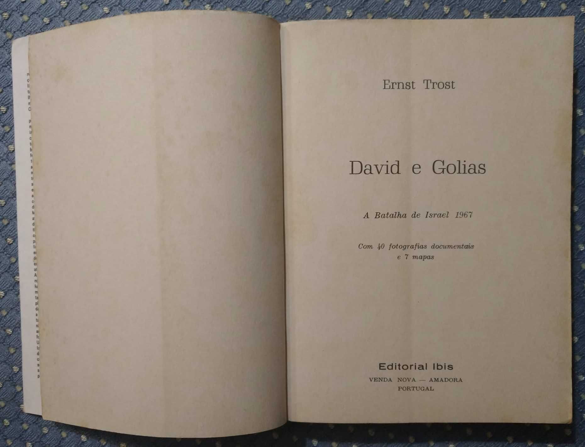 "David e Golias: A Batalha de Israel 1967" Ernst Trost  40Fotos+7Mapas