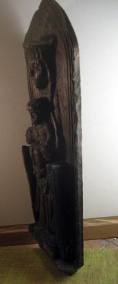 stara rzeźba w drewnie MADONNA Z DZIECIĄTKIEM do powieszenia na sciani
