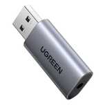 Adapter Audio Ugreen Cm383, Usb Do Mini Jack 3,5Mm, Aux (Szary)