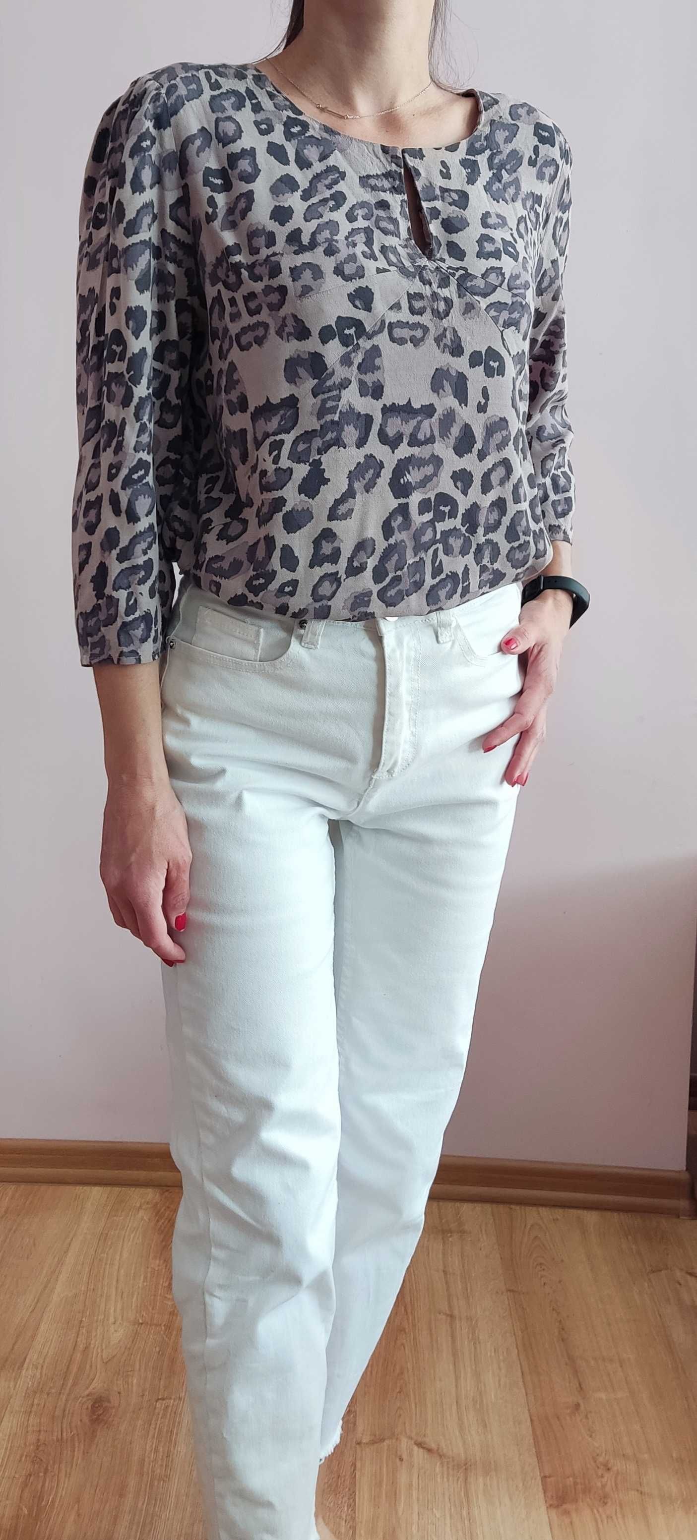 Beżowa bluzka panterka, wiskoza, InWear rozmiar XL