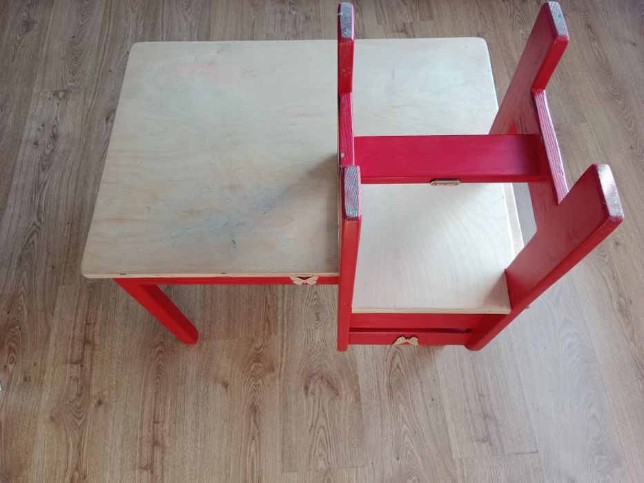 Stoliczek krzesełko Grześkowsky drewno