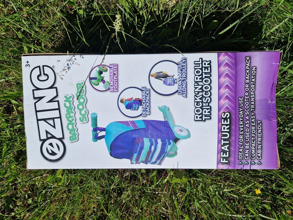 Nowa hulajnoga z plecakiem