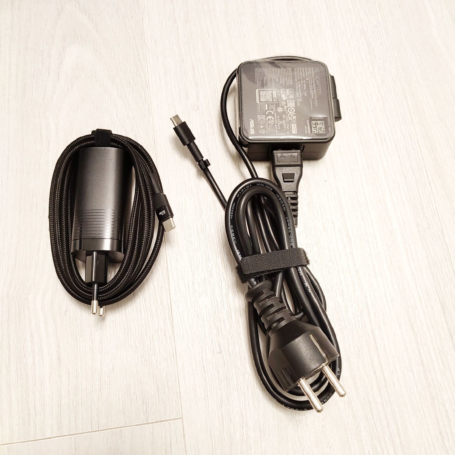 Зарядний пристрій Asometech 67w GaN 2C + 1A зарядка кабель Essager 60w