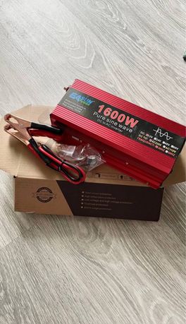 Інвертор, перетворювач, чиста синусоїда 1600W/12V