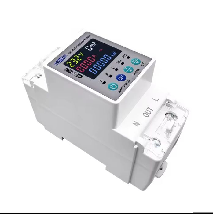 Смарт Реле напряжения Tuya WIFI УЗО Таймер Счётчик Электроэнергии