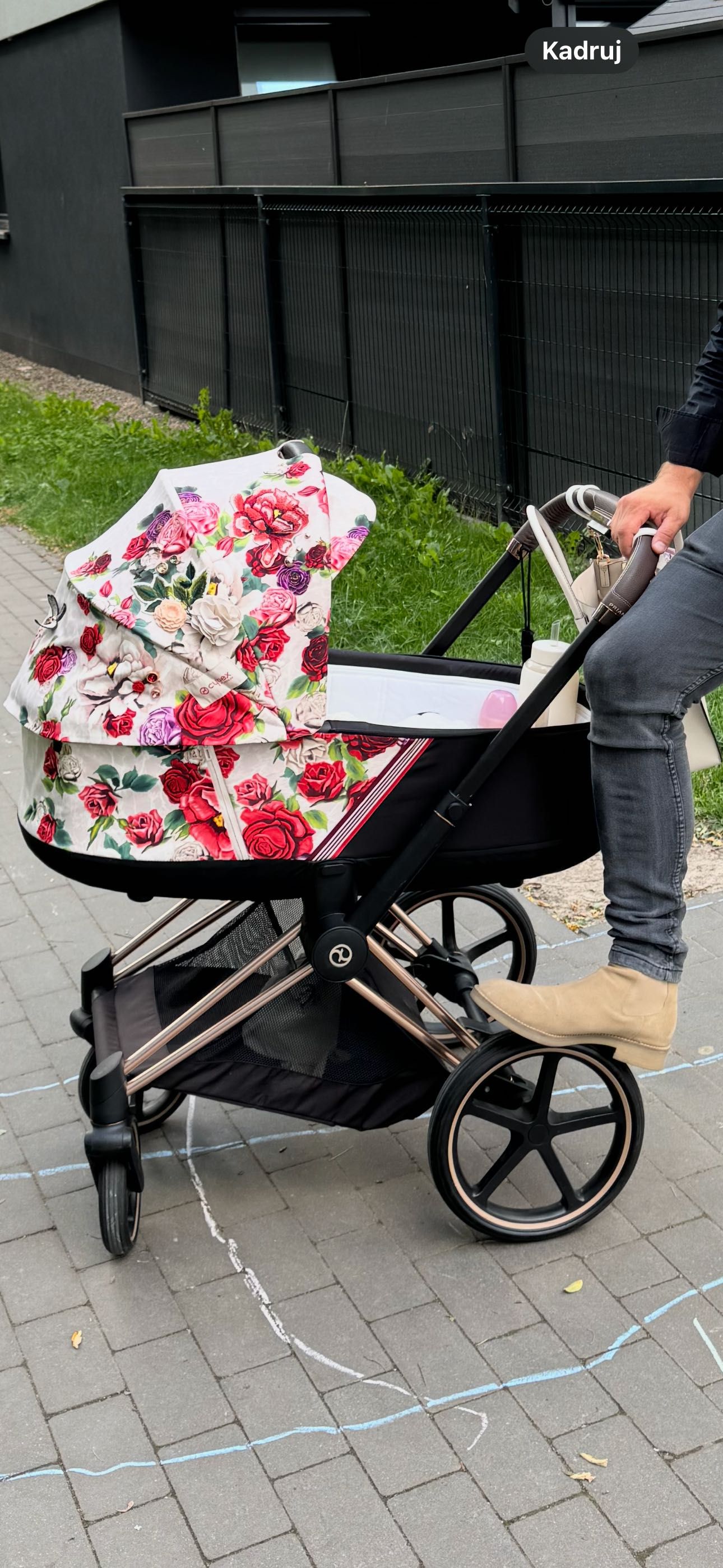 DUŻY ZESTAW Cybex Priam 2.0 Spring Blossom 4w1