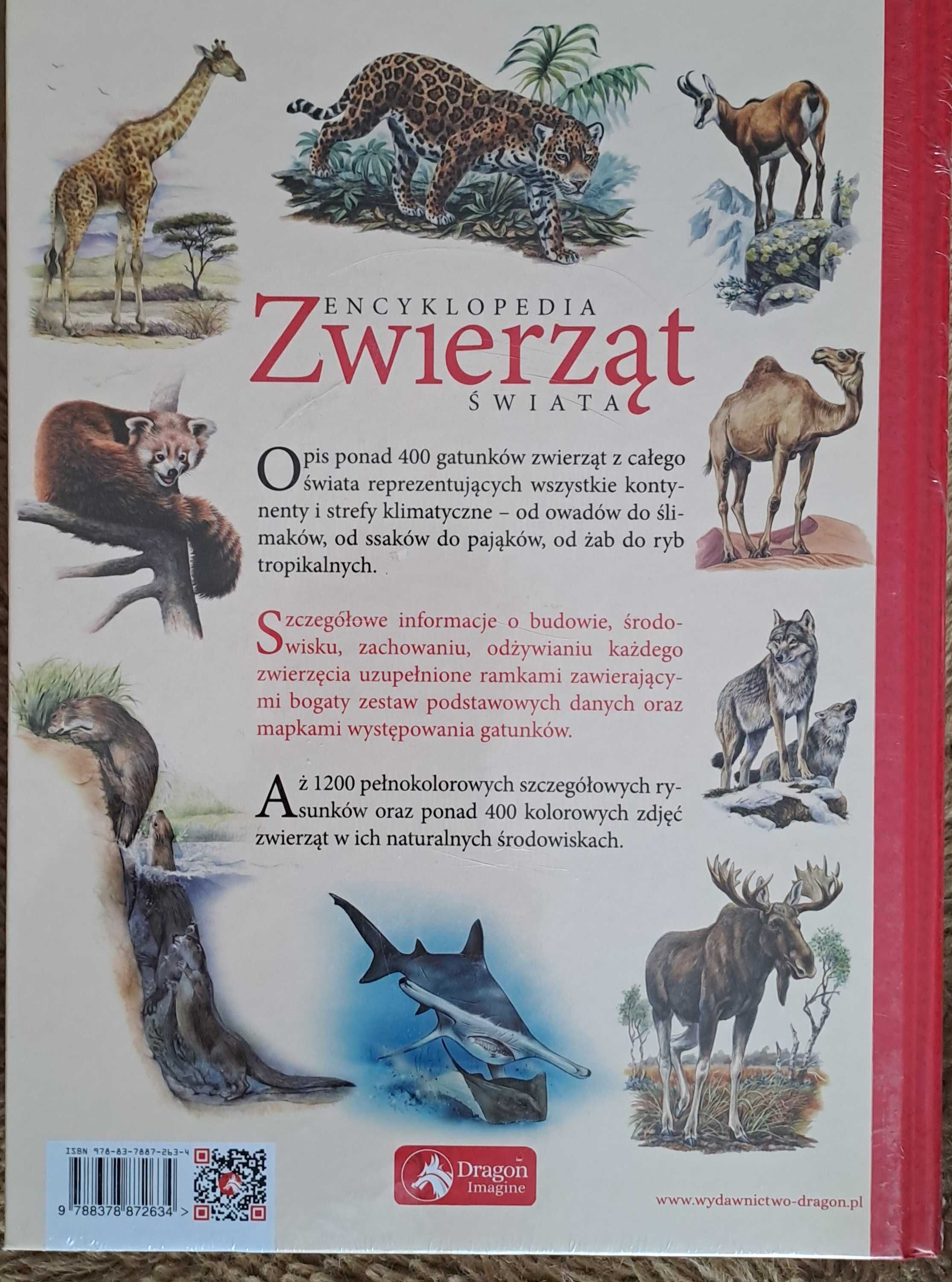 Encyklopedia zwierząt świata, ssaki, gady, płazy, ptaki, ryby, bezkr.