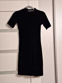 Sukienka damska czarna welur 34 XS