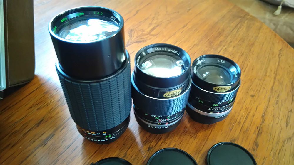 Duży zestaw Porst reflex FX6 ,obiektywy + torba foto