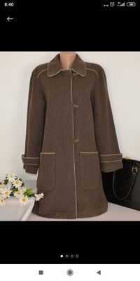 Пальто женское шерстяное демисезонное  с накладными карманами