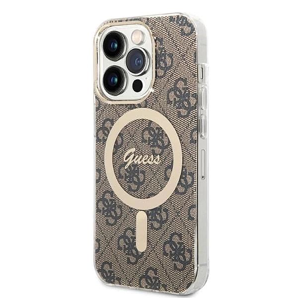 Etui Guess 4G Print MagSafe na iPhone 14 Pro Max + ładowarka indukcyjn