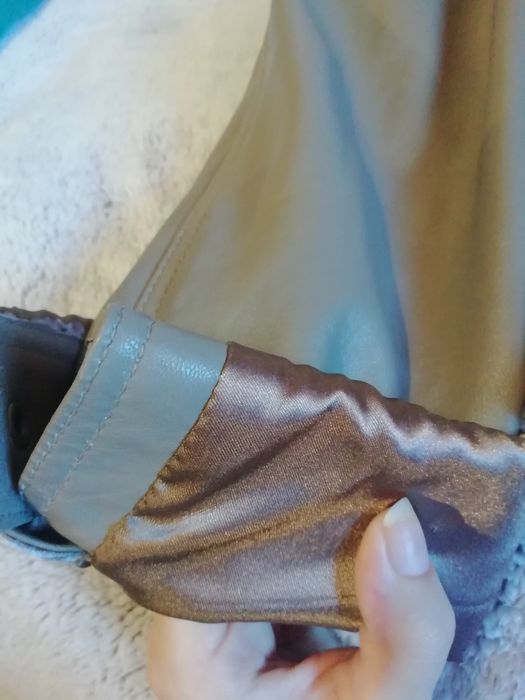 Casaco pele genuína (stradivarius)