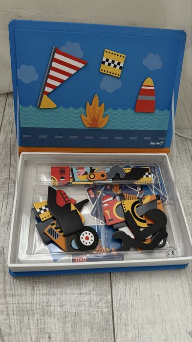 Магнітна книга-пазл Janod "Транспорт" та Тварини