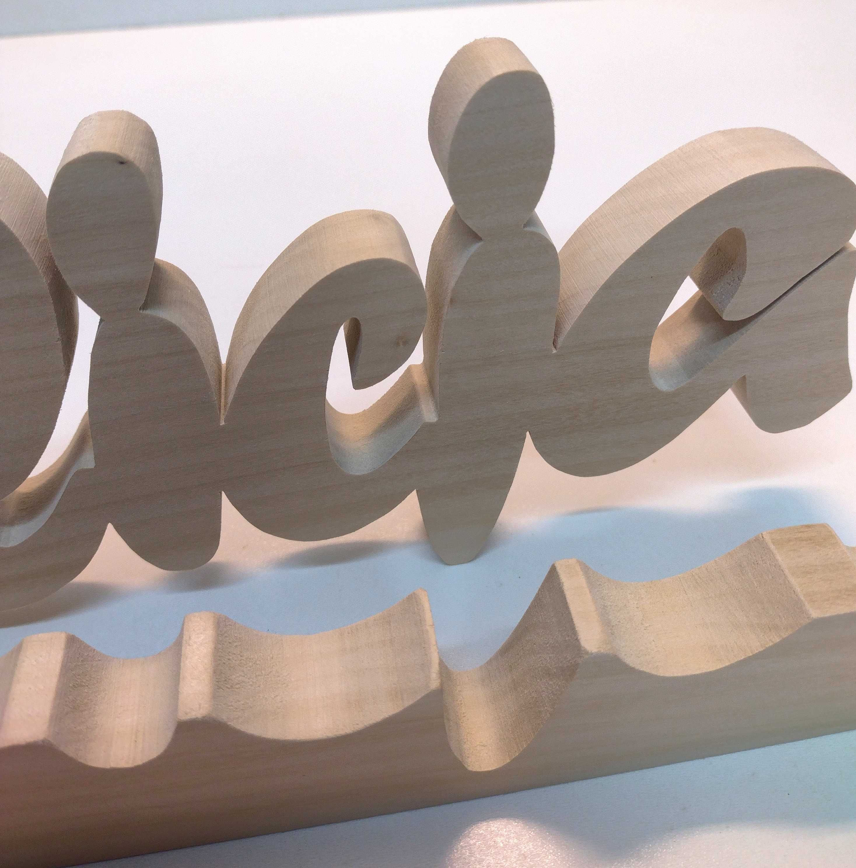 Alicja Imię dziecka Napis z drewna 30cm litera 3D