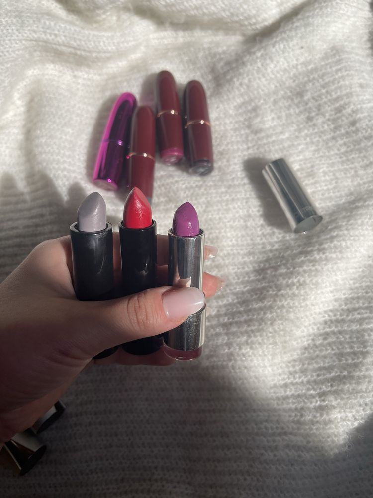 Zestaw pomadek do ust Mac, kiko Milano, makeup revolution