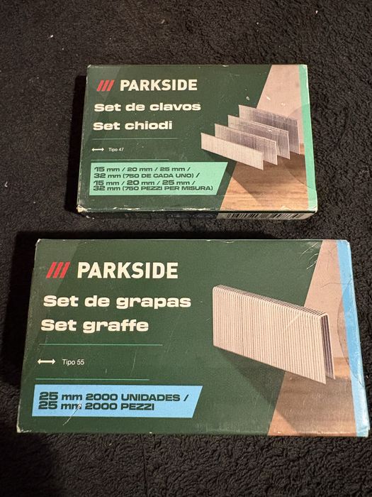 Conjunto Agrafos e Pregos para Agrafador Parkside