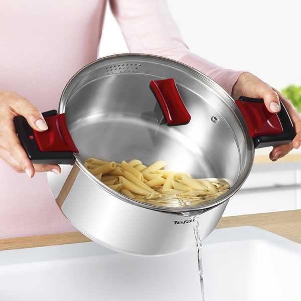 Каструля з кришкою Tefal Cook&Clip 20см 2,9л Кастрюля нержавейка Баняк