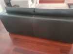 Sofá usado de 3 lugares castanho em pele