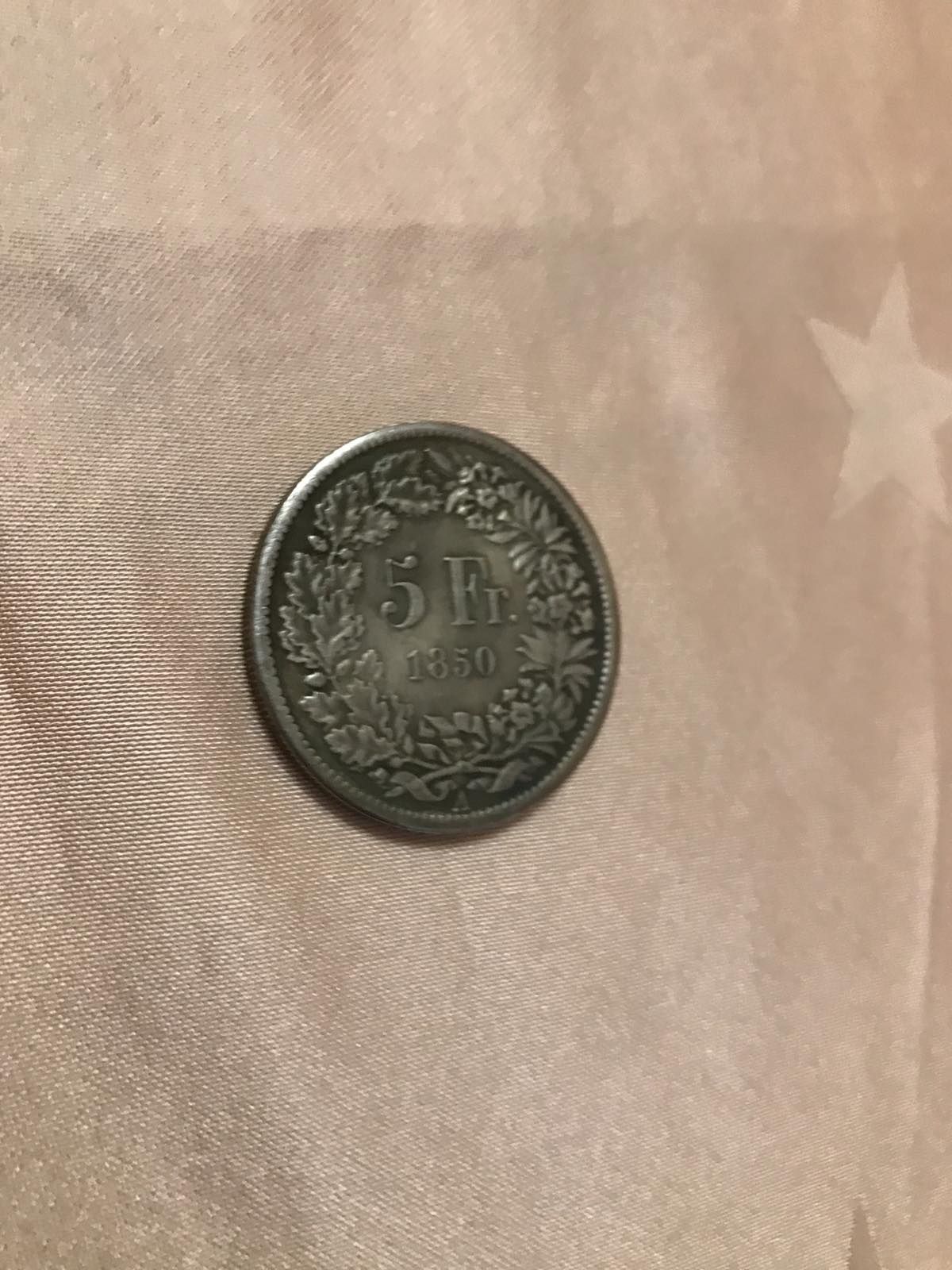 Монета 5FR HELVETIA 1850 5 Швейцарских франков