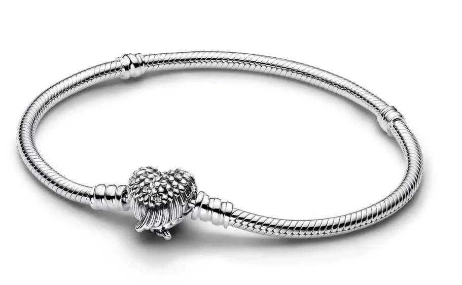 Браслет "Серце з крилами"  стерлинговое серебро, 17 см