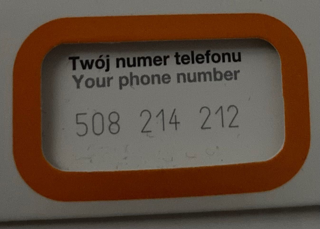 Złoty numer Orange