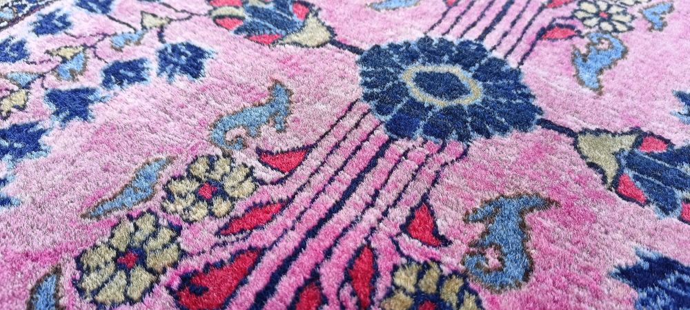 Sarouk perski dywan tkany ręcznie wełna z jedwabiem 125 x 66 cm piękny