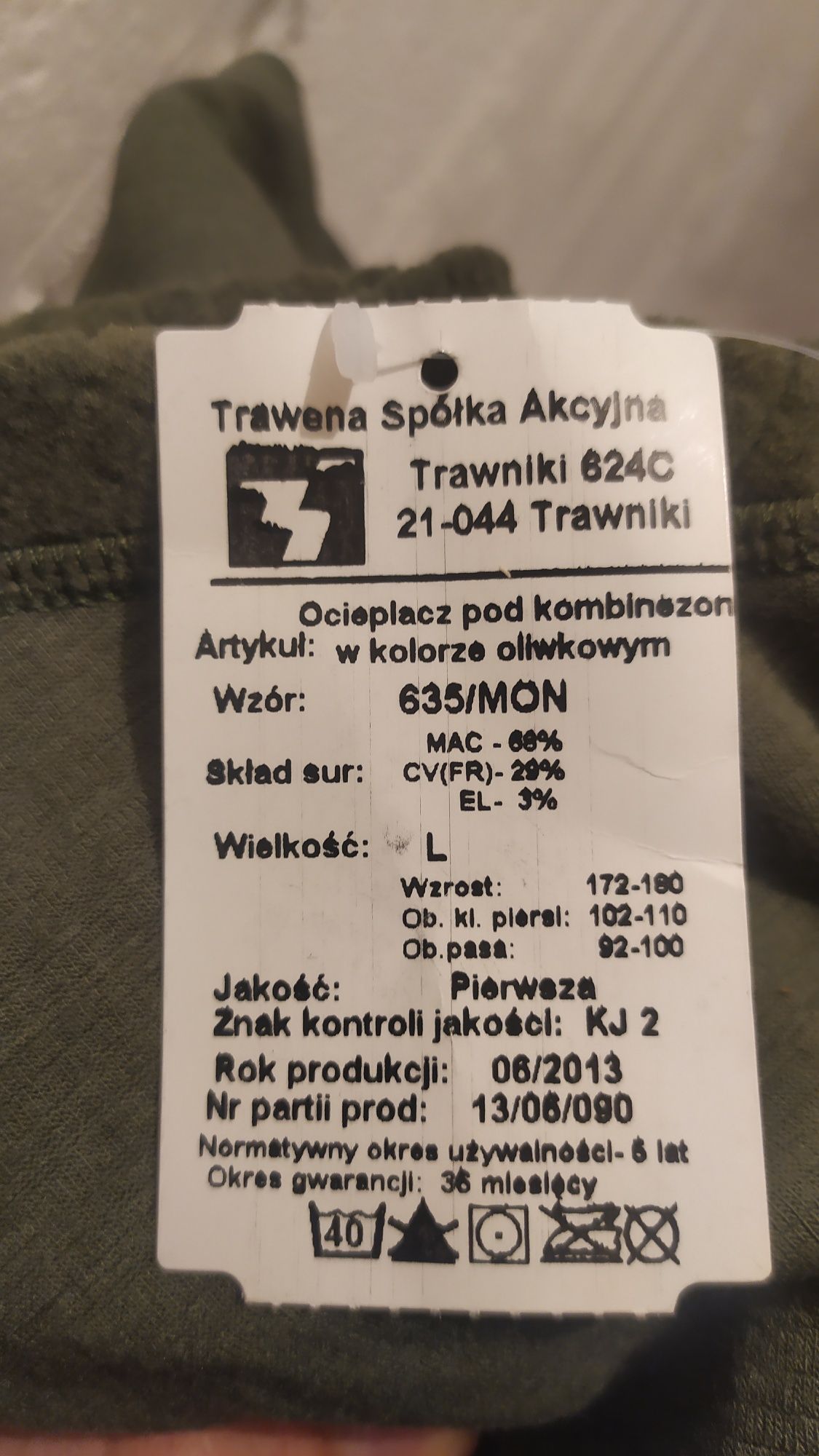 Ocieplacz pod kombinezon