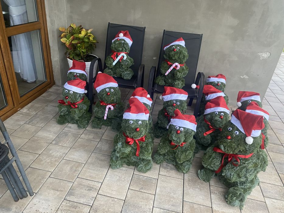 Ozdoby świąteczne z jodły – misie, choinki, stroiki