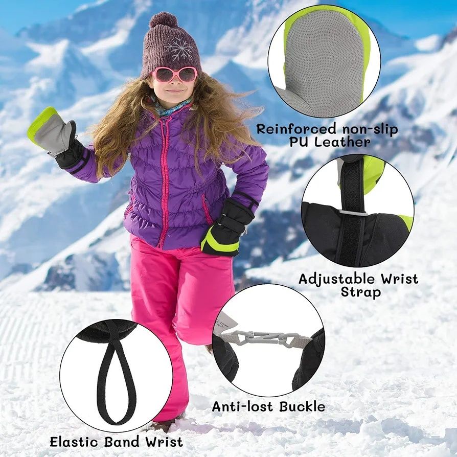 Rękawice narciarskie dla dzieci wodoodporne XS 3-5