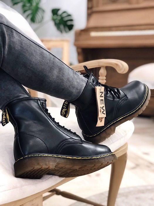 Ботинки женские Dr.Martens 1460 Black 11822006 Доктор Мартинс (ХУТРО)