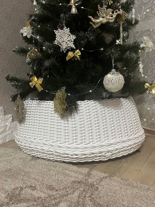 Підставка під ялинку діаметр 58 см,ялинкова спідниця, новорічний кошик