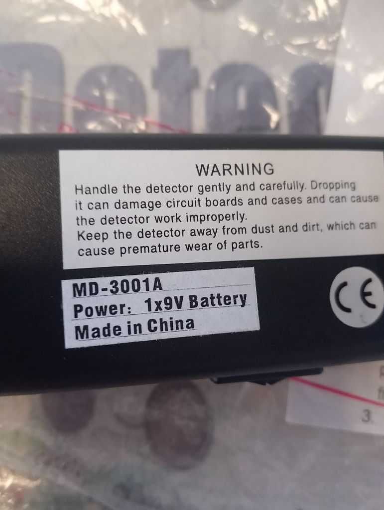 Detector de metais profissional Power: 1x9v Batery