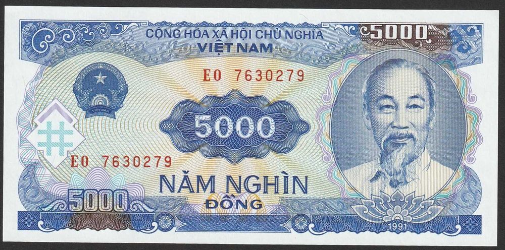 Wietnam 5000 dong 1991 - Ho Chi Minh - stan bankowy UNC