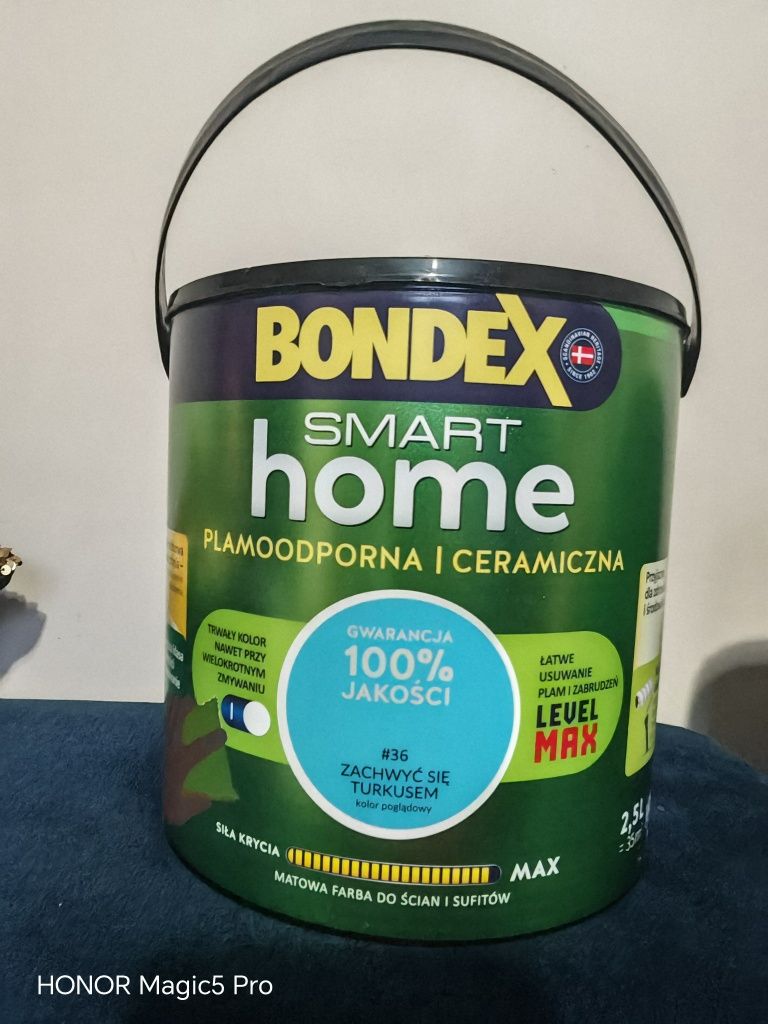 Farba bondex turkus plamoodporna i ceramiczna