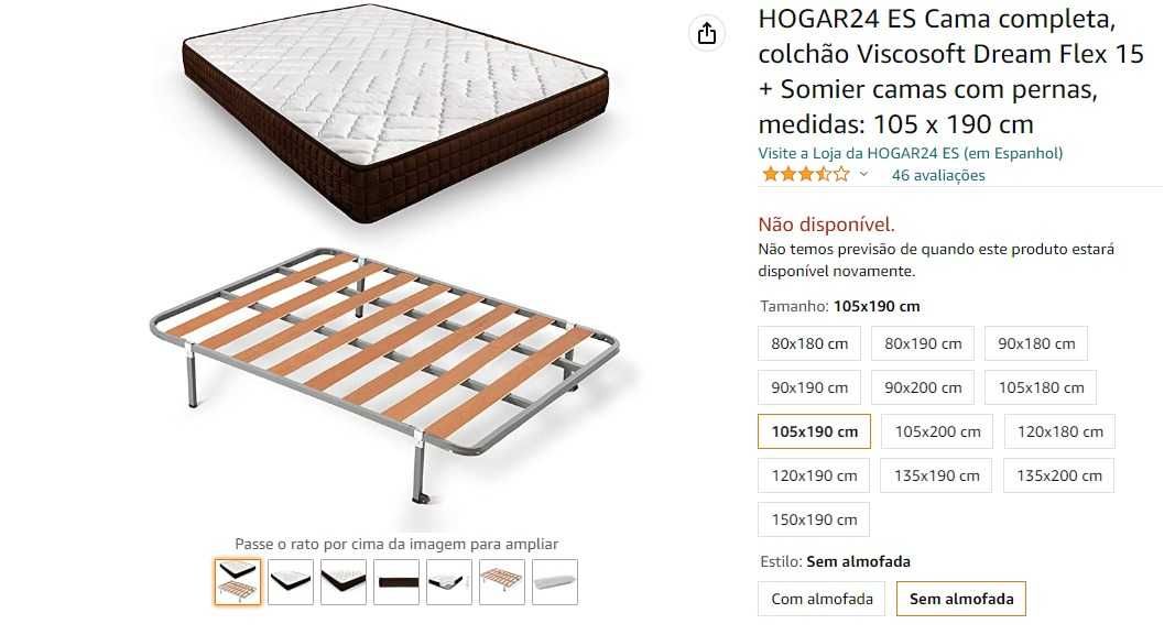 Cama Completa Solteiro + Guarda Roupa