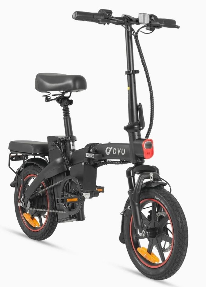 Bicicleta elétrica dobrável completa DYU A5 de 14 polegadas