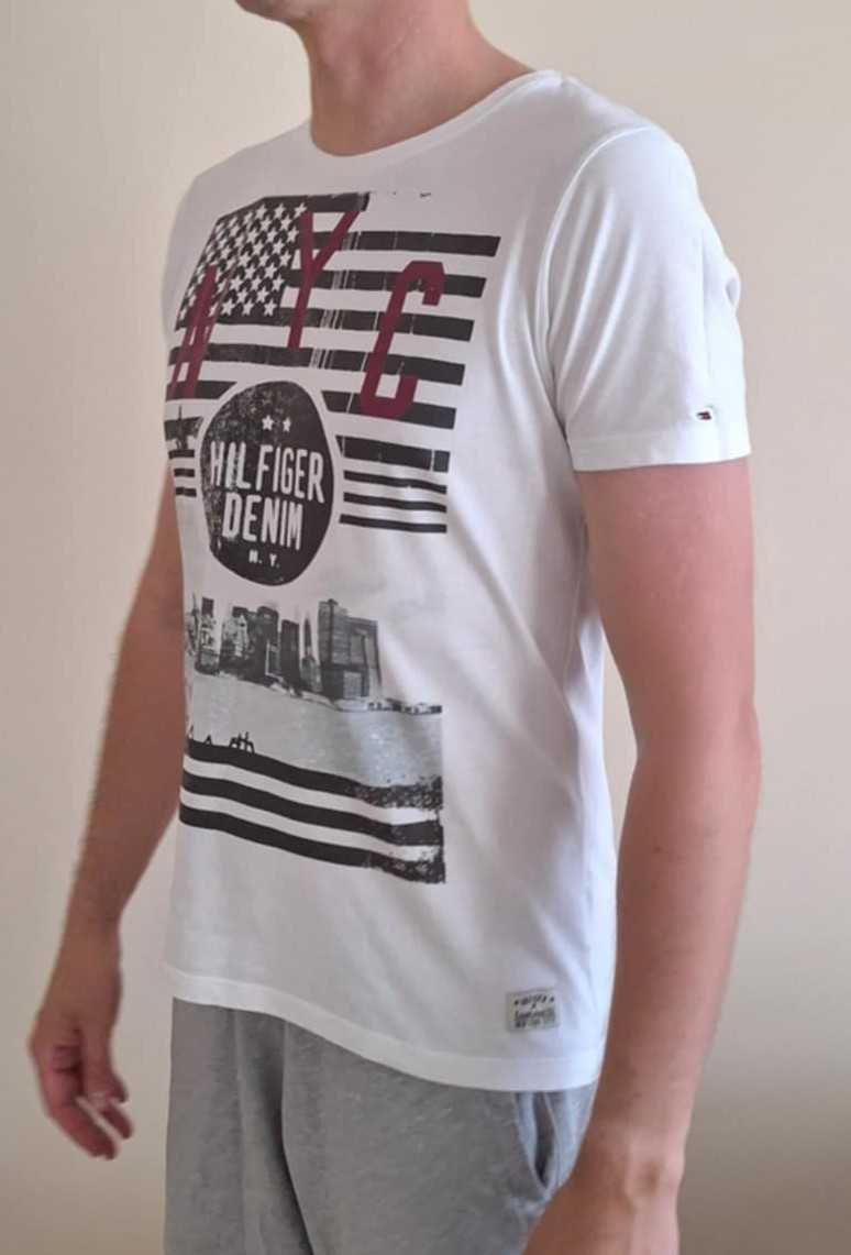 T-shirt męski biały TOMMY HILFIGER r. L zara reserved diverse house