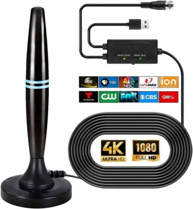 Wzmocniona antena telewizyjna, HD cyfrowa antena 4K 1080P