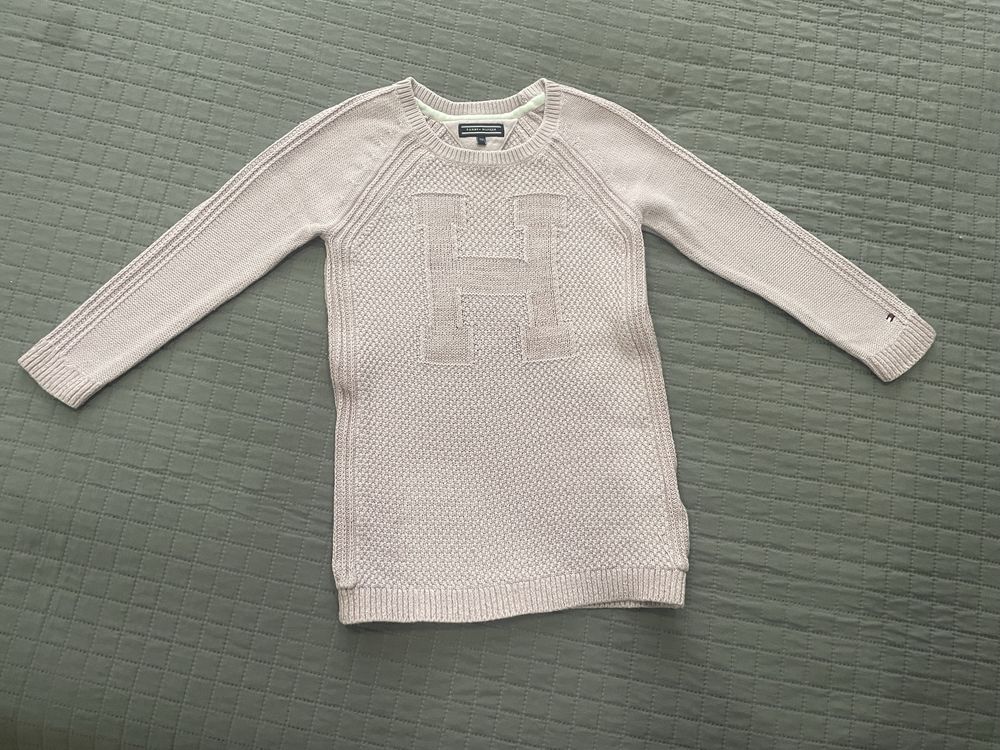 Sweter Tommy Hilfiger delikatny kokor z polyskujaca nicia