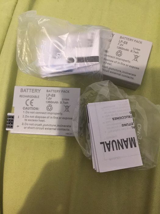 Bateria para canon lp-08 tenho 2 novas e para cga-s007 panasonic