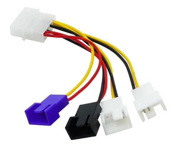 Переходник для кулера MOLEX -> 4шт 5в + 7в + 2х 12в 3 pin hub CASE FAN