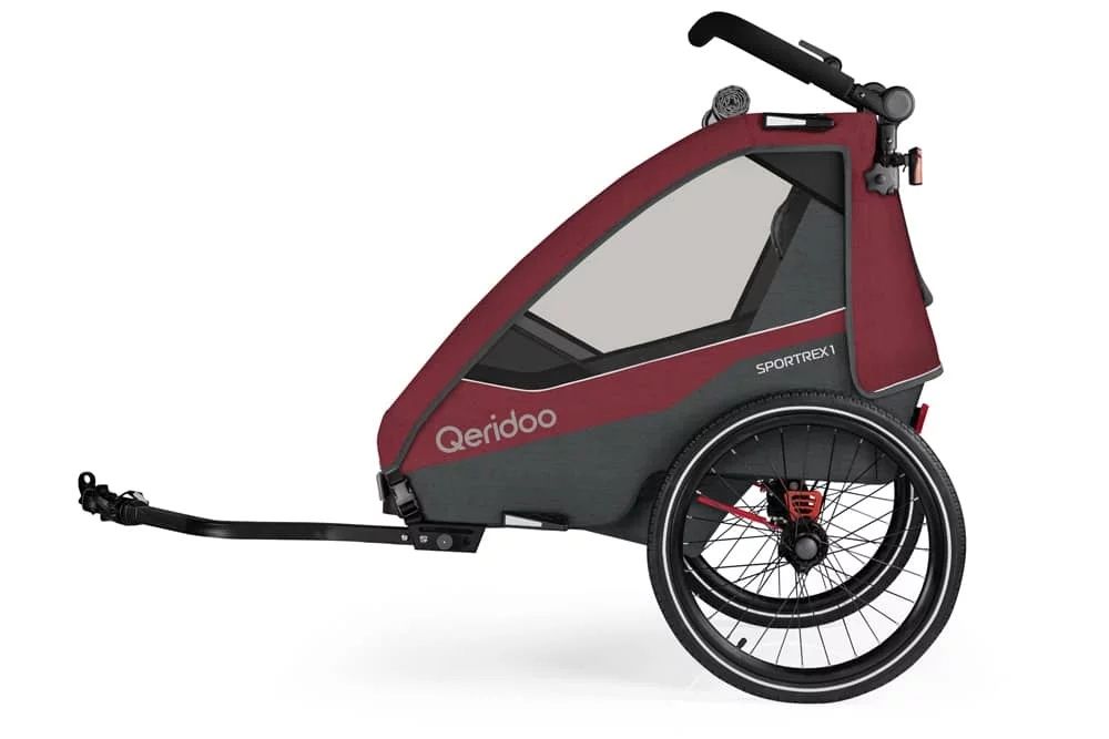 Qeridoo Sportrex 1 Cayenne Red wózek przyczepka rowerowa