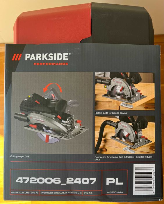 Akumulatorowa ręczna piła tarczowa Parkside 40V PPHKSA 40-Li A1