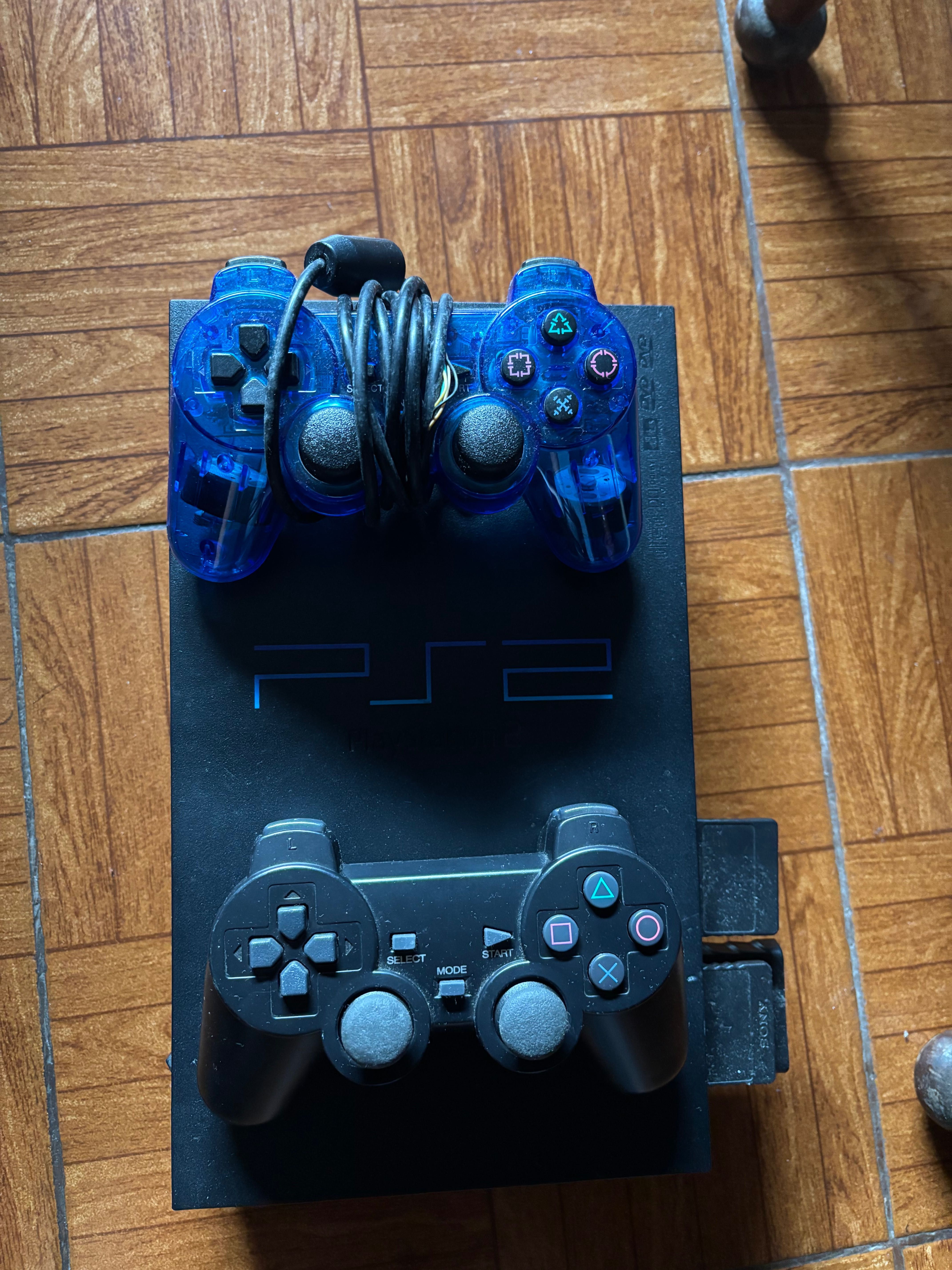 PS2 mais 2 controles e 14 jogos