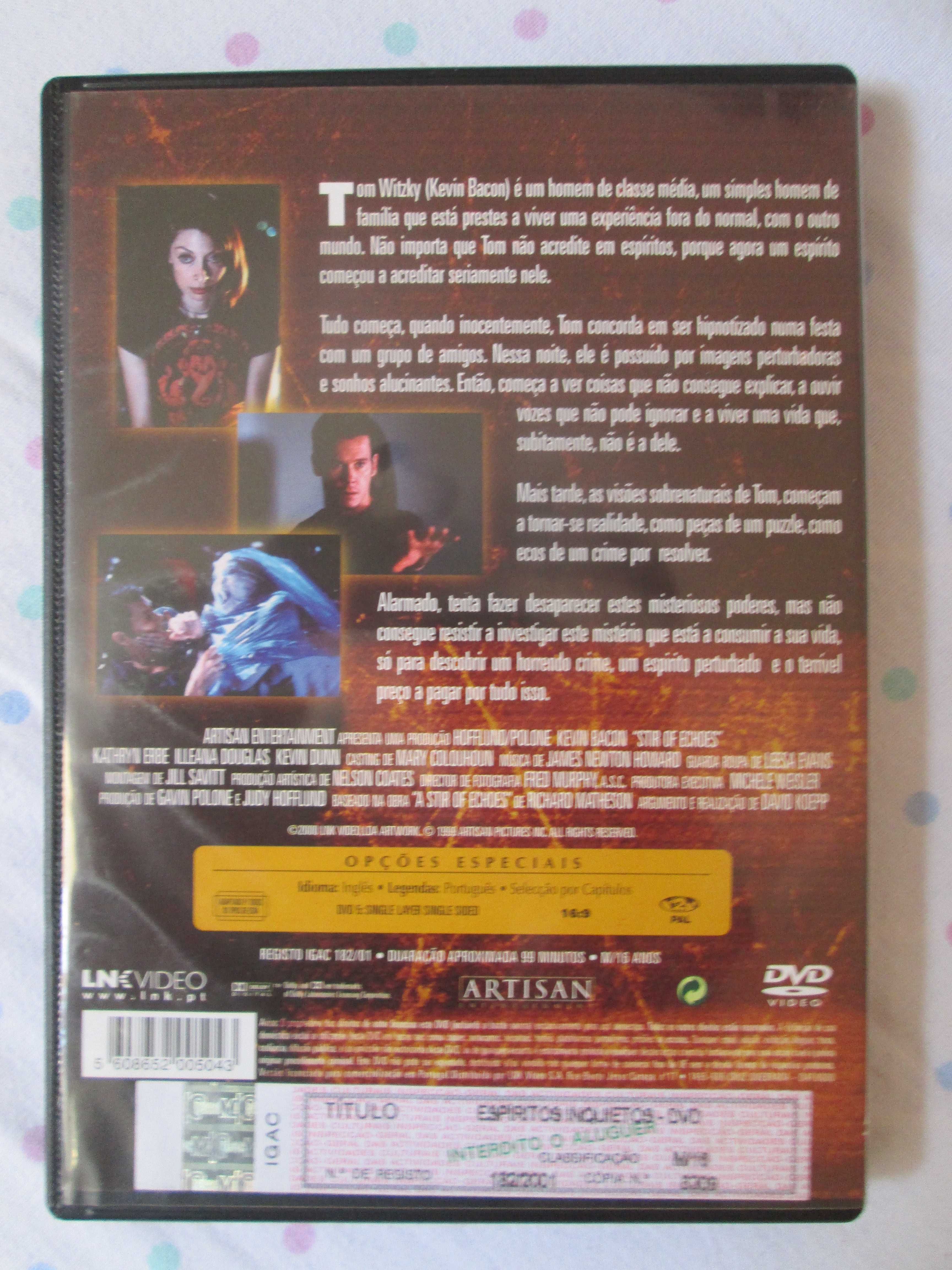DVD Espíritos Inquietos, Kevin Dunn, Kevin Bacon, Kathryn Erbe