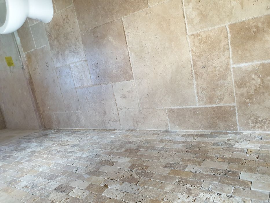 Pedra creme para piso - travertino