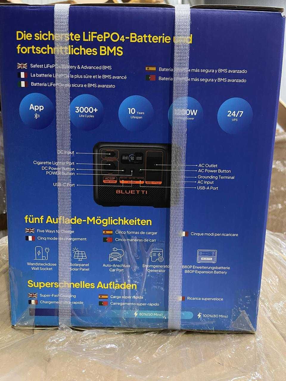 BLUETTI AC50P 700W 504Wh EU Распродажа! 170$ от 10шт! 220$ от 1шт!